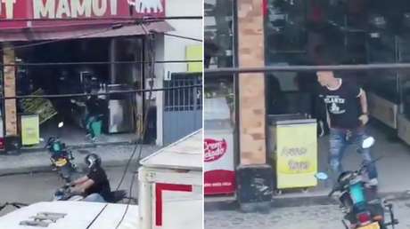 ¡A sangre fría! Un taxista apuñala a un panadero en pleno local en Colombia (VIDEO)