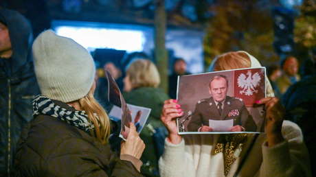"¡Abajo Tusk!": manifestantes en Polonia exigen la dimisión del primer ministro