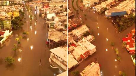 VIDEO: Ciudad queda bajo el agua tras las fuertes lluvias de la tormenta Vance