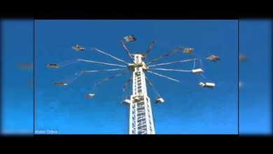 Momentos de pánico tras el choque de dos vagones de un carrusel a 60 metros de altura