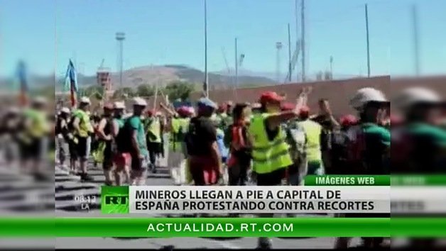 España: la 'marcha negra' de los mineros, a punto de entrar a Madrid