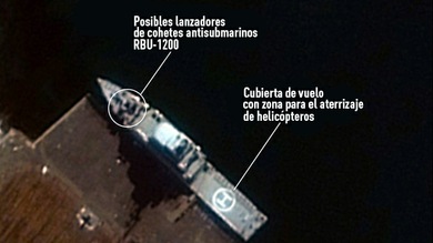 EE.UU. difunde imágenes vía satélite de dos nuevos buques de guerra de Corea del Norte