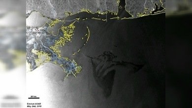 Un nuevo satélite vigila el vertido de crudo en el Golfo de México