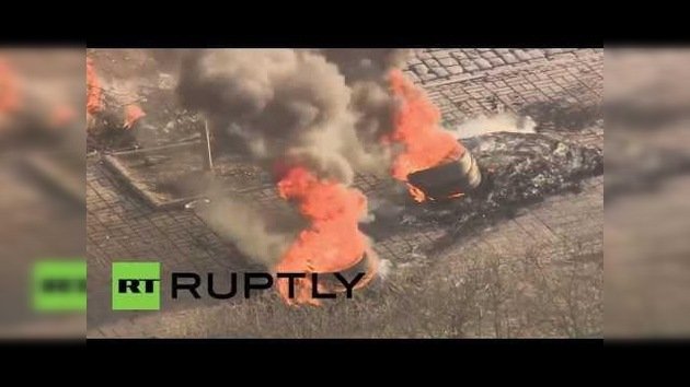 Kiev continúa ardiendo: cientos de cócteles molotov listos para ser lanzados