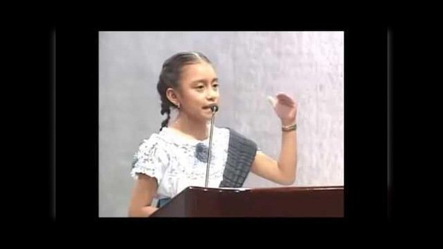 El emotivo discurso de una niña mexicana orgullosa de ser indígena