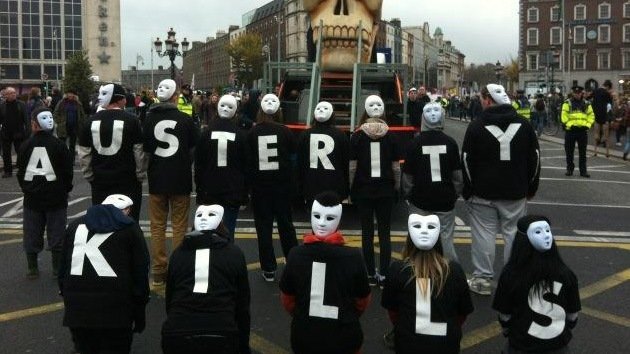 Fotos: Los irlandeses se hartan de los recortes y salen a las calles