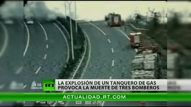 Un camión cisterna explota en China matando a tres bomberos