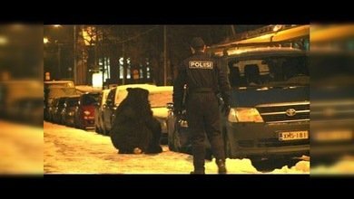Un 'oso' muy bromista termina arrestado por la Policía