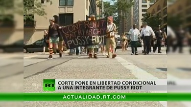 Libertad condicional para una de las tres integrantes de Pussy Riot