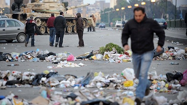El Cairo se convierte en un basurero