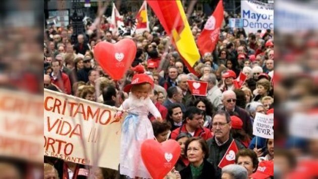 Manifestaciones múltiples se opusieron al aborto en España