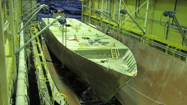 La Marina rusa tendrá el barco más grande hecho con fibra de vidrio
