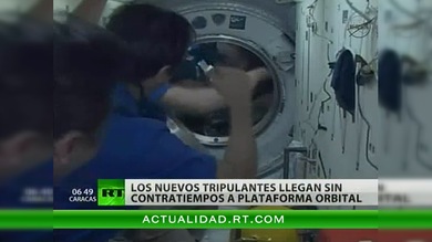 Los nuevos tripulantes llegan sin contratiempo a plataforma orbital