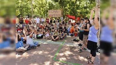 "Indignados" de toda España vuelven a darse cita en la madrileña Puerta del Sol