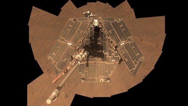 El 'selfie' del Opportunity: los vientos limpian el explorador marciano