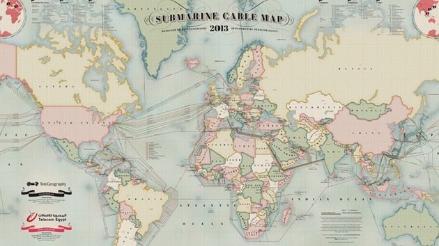 Revelan la oculta maraña de cables submarinos que unen los continentes