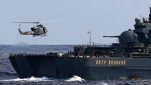 Un crucero nuclear ruso y un barco patrulla chino inician maniobras en el Mediterráneo