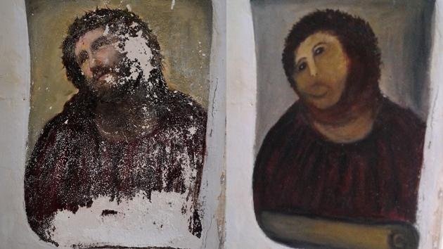 Anciana 'restauradora' profana la imagen de Jesucristo en España