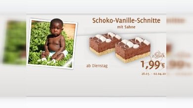 Una publicidad de pasteles de chocolate con imágenes de bebé negro provoca polémica