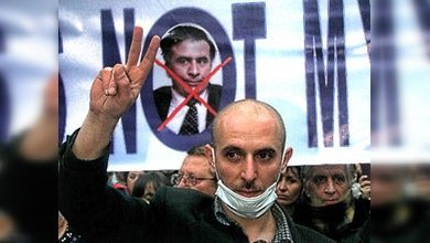 Marcha en apoyo de los presos políticos en Georgia