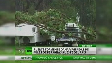 La capital australiana, amenazada por una violenta tormenta