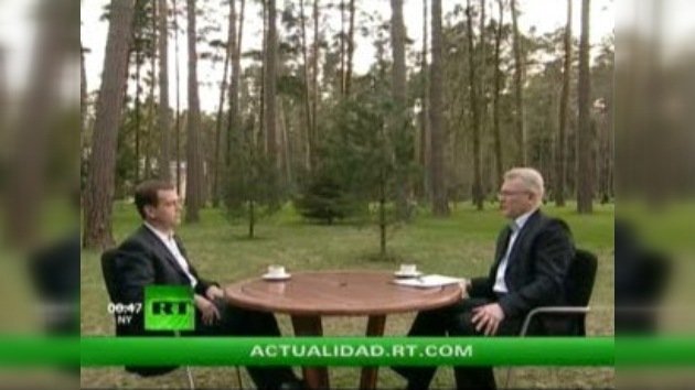 Entrevista con el presidente de Rusia, Dmitri Medvédev