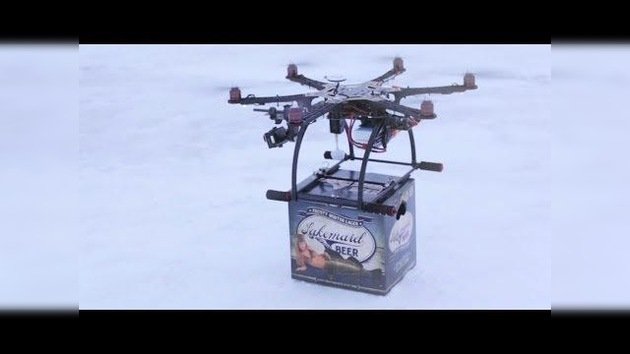 'Drones' amaestrados para el reparto de cervezas