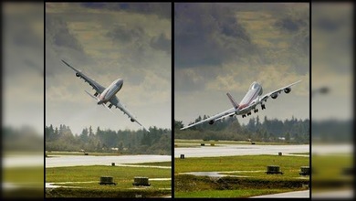 El inusual y peligroso despegue de despedida de un Boeing 747