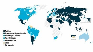 Un mapa revela la edad de los países según el uso que hacen del papel