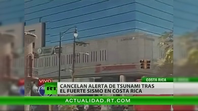 Se levanta la alerta de tsunami tras un sismo en Costa Rica