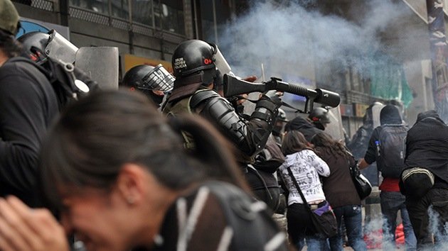 Colombia: la marcha nacional de los indignados es dispersada por la policía