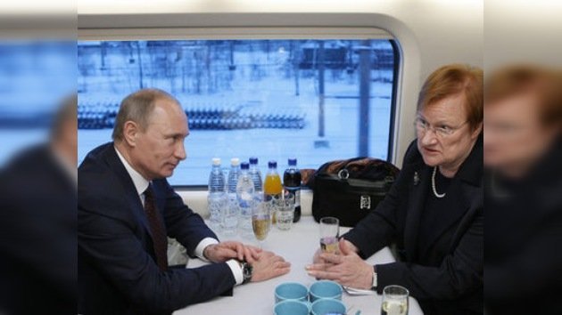 Putin y Jalonen estrenan el nuevo tren rápido entre Finlandia y Rusia