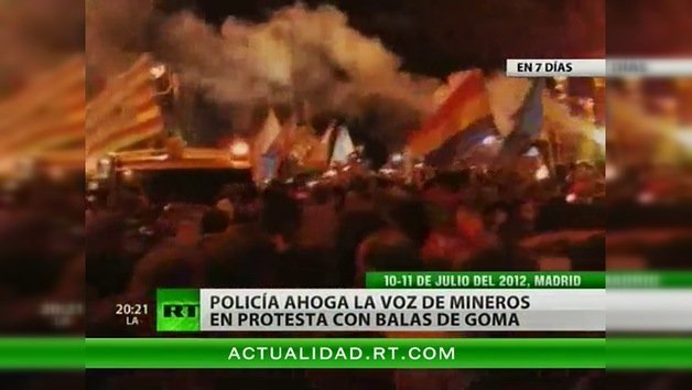Protestas de funcionarios en Madrid