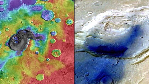 Astrónomos descubren que un cráter marciano podría ser un supervolcán