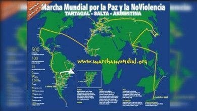 La Marcha Mundial por la Paz y la No Violencia llega a su fin en Argentina