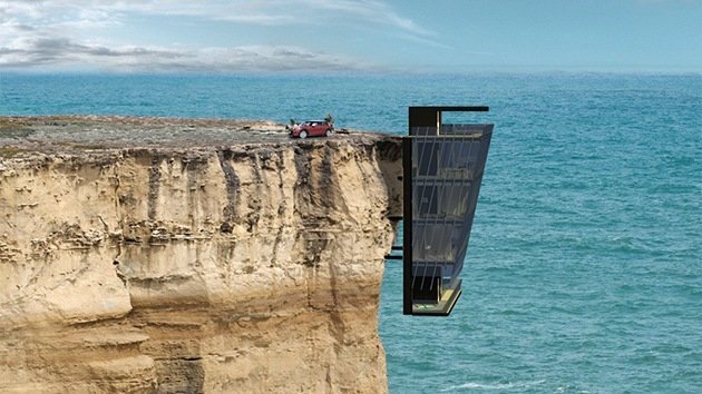 Fotos: ¿Se arriesgaría a vivir en una casa colgada de un acantilado?