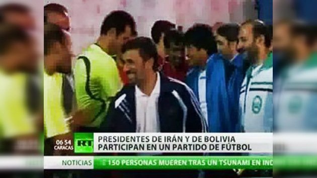 Los presidentes de Irán y Bolivia jugaron juntos al fútbol-sala