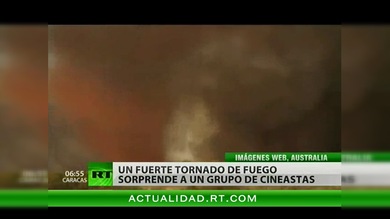 Espectacular tornado de fuego en Australia