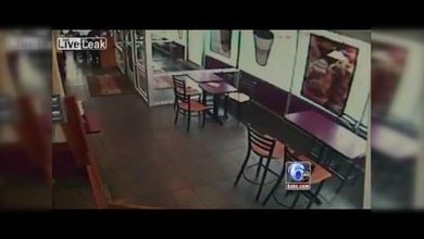 Auto irrumpe en cafetería mientras clientes desayunaban