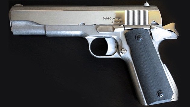 Foto, Video: Imprimen en EE.UU. la primera pistola metálica 3D