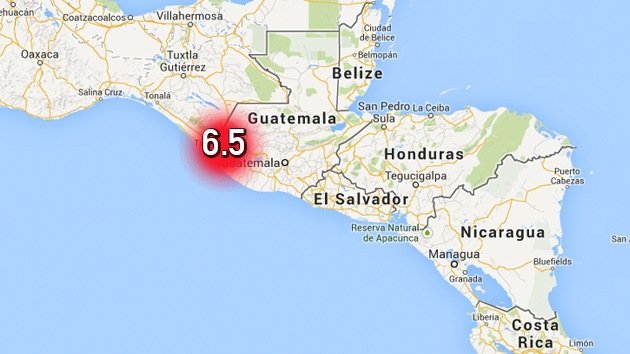 Un fuerte terremoto de magnitud 6,5 se registra en Guatemala