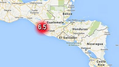 Un fuerte terremoto de magnitud 6,5 se registra en Guatemala