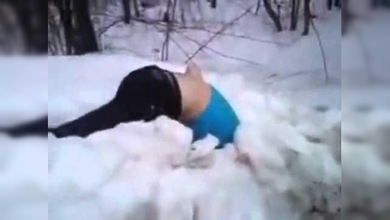 Una voltereta hacia atrás y a… ¡la nieve!