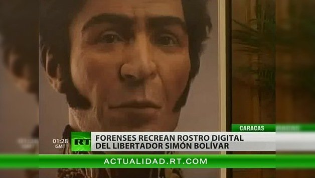 Hugo Chávez presenta la versión en 3D del rostro de Simón Bolívar