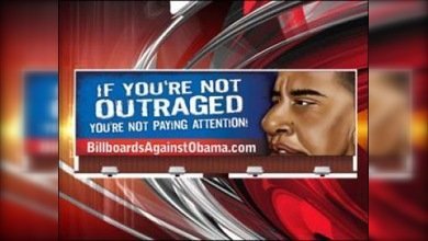 Carteles contra el "socialismo de Barack Obama"
