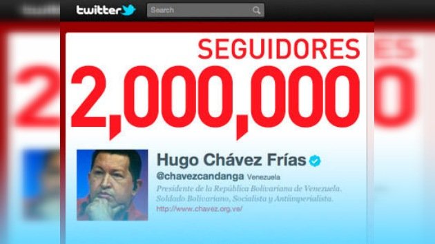 Hugo Chávez alcanza los dos millones de seguidores en Twitter y sigue sumando