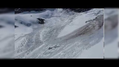 Milagrosa escapada de unas cabras de una mortal avalancha