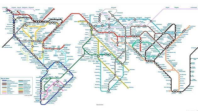 ¿Futuro del transporte público? El mundo como un enorme mapa de metro