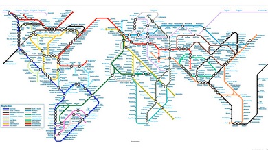 ¿Futuro del transporte público? El mundo como un enorme mapa de metro