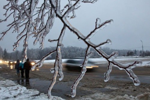 Tormenta de hielo en Moscú